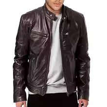 2026 Motorcycle Leather Jackets Man Casual Fashion Motorcycle Coat